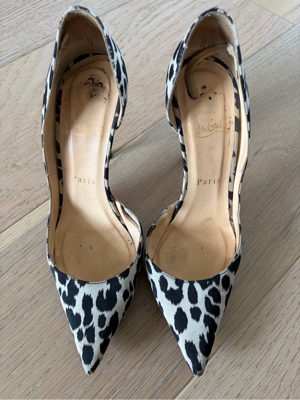 Christian Louboutin Animal Print Iriza Heels Size 7 - Picture 2 of 8